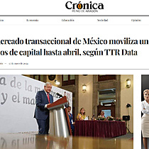 El mercado transaccional de Mxico moviliza un 84% menos de capital hasta abril, segn TTR Data